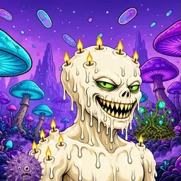 Oozlings #5625, Candle Wax · Fungus Forest