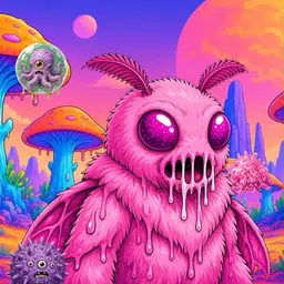 Oozlings #5628, Mutant Moth · Mushroom Desert