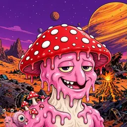 Oozlings #5629, Mushroom Head · Ship Junkyard