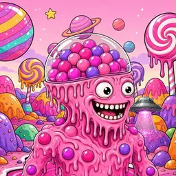 Oozlings #5635, Gumball Brain · Candy Planet