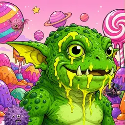 Oozlings #5639, Mutated Toad Goblin · Candy Planet
