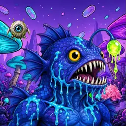 Oozlings #5644, Anglerfish · Fungus Forest