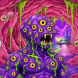 Oozlings #5650, Eyeball Cluster · Flesh Cave