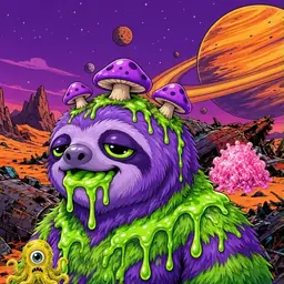 Oozlings #5652, Slime Sloth · Ship Junkyard