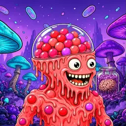 Oozlings #5653, Mutated Gumball Brain · Fungus Forest