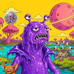 Oozlings #5655, Slug · Turquoise Swamp