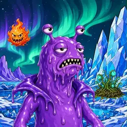 Oozlings #5657, Slug · Aurora Ice