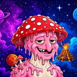 Oozlings #5661, Mushroom Head · Void Nebula