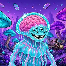 Oozlings #5668, Jellyfish Brain · Fungus Forest