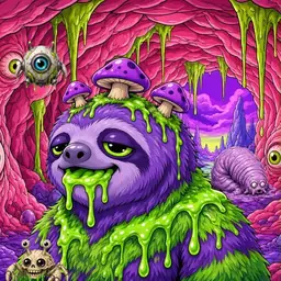 Oozlings #5678, Slime Sloth · Flesh Cave