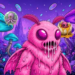 Oozlings #5682, Mutant Moth · Fungus Forest