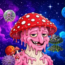 Oozlings #5684, Mushroom Head · Void Nebula