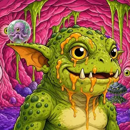 Oozlings #5686, Toad Goblin · Flesh Cave