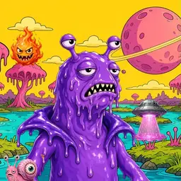 Oozlings #569, Slug · Turquoise Swamp