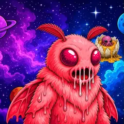 Oozlings #5695, Mutated Mutant Moth · Void Nebula