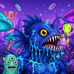 Oozlings #5697, Anglerfish · Fungus Forest
