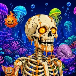 Oozlings #5700, Skull · Glow Reef