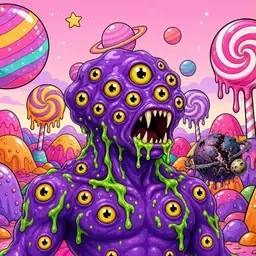 Oozlings #5704, Eyeball Cluster · Candy Planet