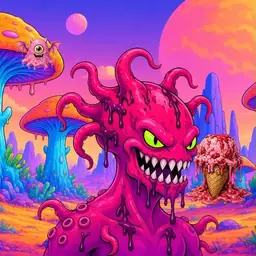 Oozlings #5706, Mutated Squid · Mushroom Desert