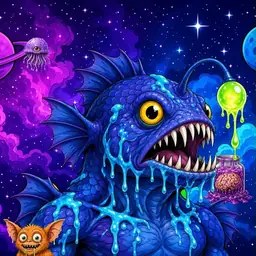 Oozlings #5709, Anglerfish · Void Nebula