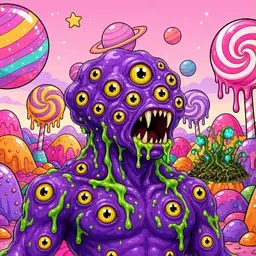 Oozlings #571, Eyeball Cluster · Candy Planet