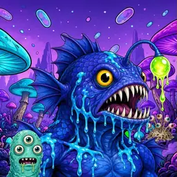 Oozlings #5713, Anglerfish · Fungus Forest
