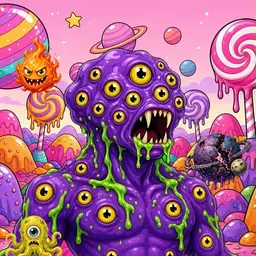 Oozlings #5714, Eyeball Cluster · Candy Planet