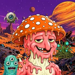 Oozlings #5717, Mutated Mushroom Head · Ship Junkyard