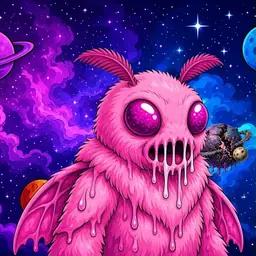 Oozlings #5718, Mutant Moth · Void Nebula