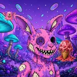 Oozlings #5721, Zombie Bunny · Fungus Forest