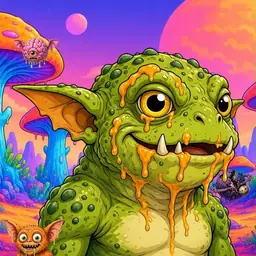 Oozlings #5726, Toad Goblin · Mushroom Desert