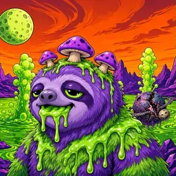 Oozlings #5729, Slime Sloth · Acid Lake