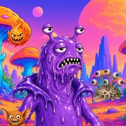 Oozlings #573, Slug · Mushroom Desert