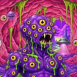 Oozlings #5730, Eyeball Cluster · Flesh Cave