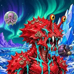 Oozlings #5739, Crab · Aurora Ice
