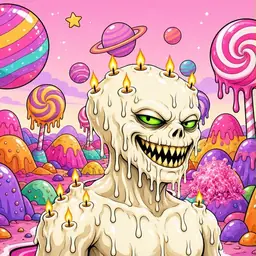 Oozlings #574, Candle Wax · Candy Planet