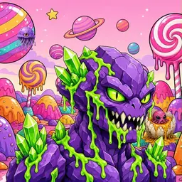Oozlings #5747, Crystal Rock · Candy Planet