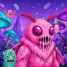 Oozlings #5750, Mutant Moth · Fungus Forest