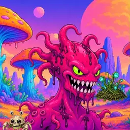 Oozlings #5755, Mutated Squid · Mushroom Desert