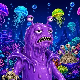 Oozlings #5756, Slug · Glow Reef
