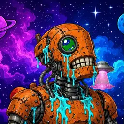 Oozlings #5763, Rusty Robot · Void Nebula