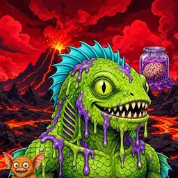 Oozlings #5764, Swamp Fish · Lava Fields