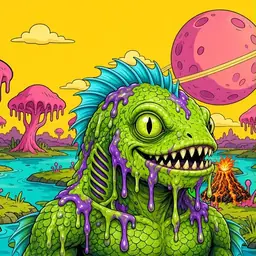Oozlings #5765, Swamp Fish · Turquoise Swamp