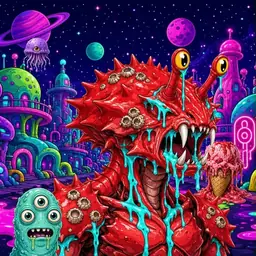 Oozlings #5769, Crab · Neon City