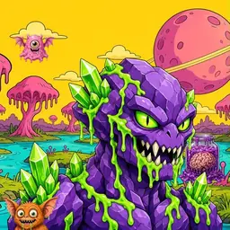Oozlings #5772, Crystal Rock · Turquoise Swamp