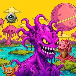 Oozlings #5777, Squid · Turquoise Swamp