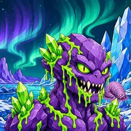 Oozlings #5779, Crystal Rock · Aurora Ice