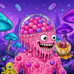 Oozlings #5780, Gumball Brain · Fungus Forest