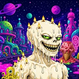 Oozlings #5783, Candle Wax · Neon City