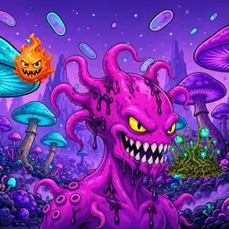 Oozlings #5785, Squid · Fungus Forest
